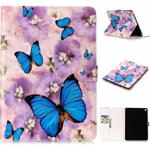 For Apple ipad 9.7 2017 Butterfly Flip PU Leather Cover Case For iPad mini 5 4 3 2 1 For Samsung Galaxy Tab E 9.6 T560 T561