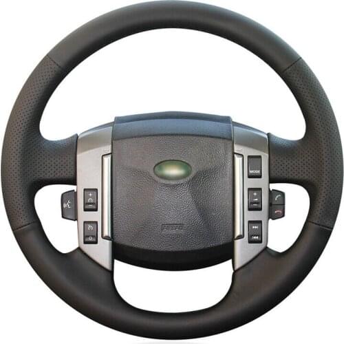 For Discovery 3 2004-2009 Car Hand-stitch Steering Wheel Cover Black Artificial Leather