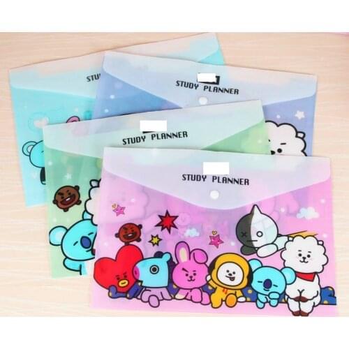 New Animal File Holder Stationery A4 Folders Cute Paper Storage Novelty PVC Bag Student File Organizer Kawaii Office Portfolio