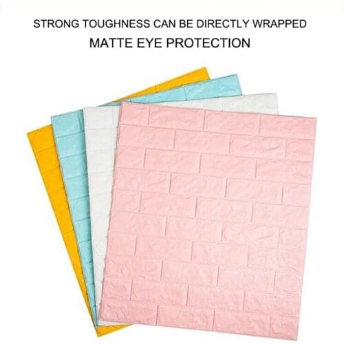 Home Wall Decor Retro 3D Brick Wall Stickers Bar Bar Restaurant Living Room Wall Decor DIY Self-adhesive Waterproof Wallpaper