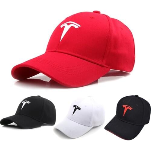 Breathable Summer Baseball Caps Fashion Logo Embroidered Sun Hats for TESLA MODEL 3 MODEL X S Outdoor Sports Cap Sun Protection
