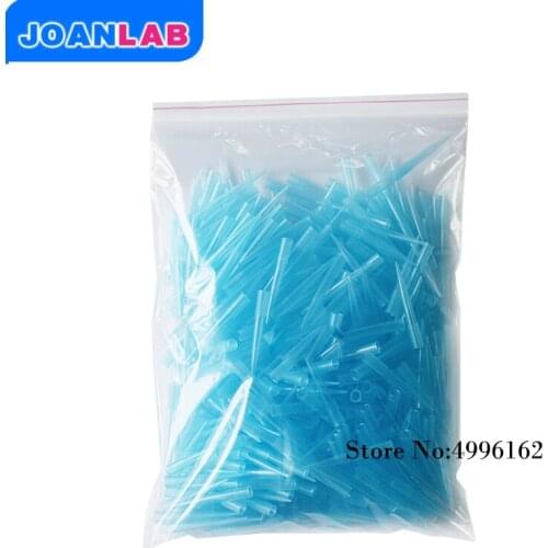 JOANLAB Laboratory Blue Transparent 1000UL 1ml Lab Liquid Pipette Pipettor Tips 500Pcs/bag