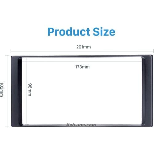 Seicane 173*98mm Double Din Car Radio Fascia Trim Kit for 2008-2013 Subaru Impreza Trim Panel Installation Kit Audio Fitting