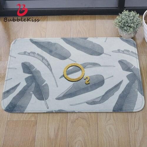 Bubble Kiss Nordic Style Carpet Non-Slip Entry Doormat Grey Feather Pattern Carpets For Living Room Rug Customize Bedside Carpet