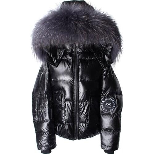 MAOMAOKONG womens coat winter thick warm long-sleeved loose pocket duck down short womens waterproof down jacket parkas 2021