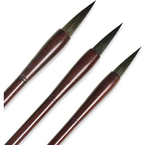 3pcs/set Calligraphy Brush Mouse Whisker Brush Pen Set Caligrafia Tinta China Chinese Calligraphy Special Writing Brushes