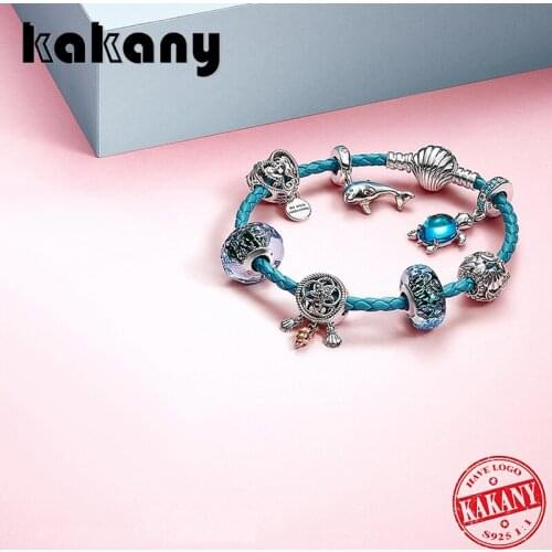 2020 New High-quality Summer Series And Marine Design Bead Pendant Charm Charm Original Setting Feminine Charm Bracelet Jewelry