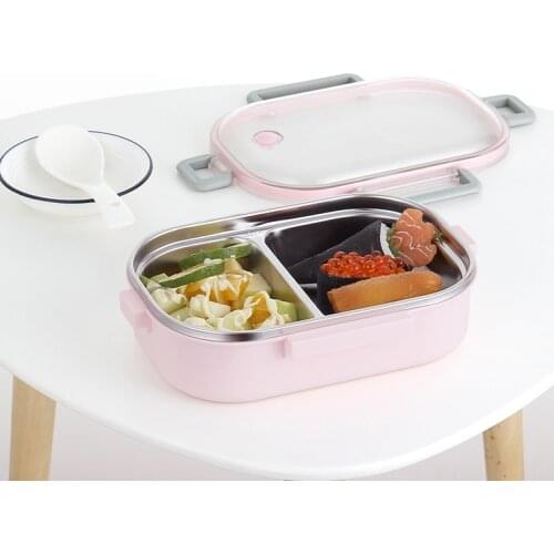 ONEUP Stainless steel Lunch Box Leakproof Bento Box Microwavable Food Storage Container Dinnerware Children Kids School Office