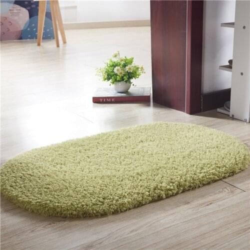 Oval Rugs and Carpets for Home Living Room Fluffy Floor Door Mat Nordic Solid Rug for Bedroom Plush Carpet Soft Faux Fur Mats