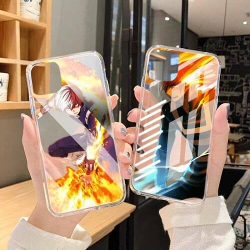 Anime Shoto Todoroki Boku No Phone Case Transparent Case For Iphone 6 6s 7 8 Plus XR X XS XSmax 11 12 Pro Mini Max