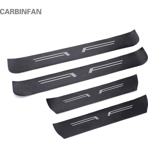 Car Styling For Toyota RAV4 RAV 4 2015 2016 2017 2018 Carbon Fiber Door Sill Protector Pedal Scuff Plate Cover Stickers C688