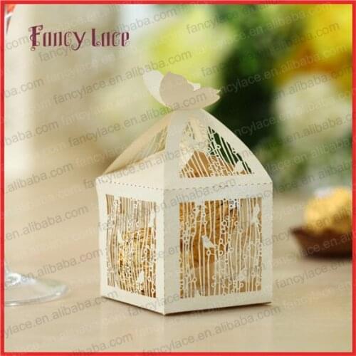 50pcs Wedding Lover Birds Laser Cut Candy Box Customized For Gift Packing Bags Chocolate Boxes Sweet Party Decoration Supplies