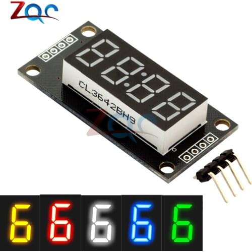 0.56" 7 Segments 4-Digit LED Display Tube TM1637 Clock Double Dots Module 30x14mm for Arduino 5 Color Available