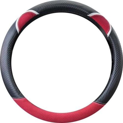 Cute Cartoon Steering Wheel Cover Four Season Carbon Fiber Cover Car Steering Wheel Cover Women Girls Accessory