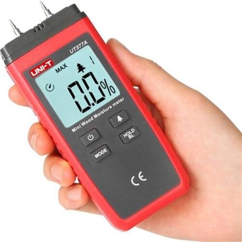 UNI-T UT377A Digital Wood Moisture Meter Paper Plywood Other Wooden Material Hygrometer Humidity Tester Mini Wood Moisture Meter