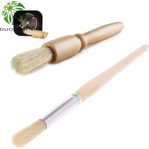 Duolvqi Coffee Grinder Special Cleaning Brush Matcha Tea Coffee Powder Cleaning Tools For Grinder Wooden Handle Bristle Brush