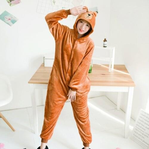 Unicorn Onesies Unisex Winter Stitch Bear Onesies Women Men Anime Cosplay Costumes Adults Flannel Sleepwear Pajamas Homewear