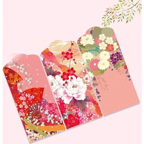 10Pcs/Set Chinese Hongbao for Lucky Money 2021 Happy New Year Red Envelope Spring Festival Wedding Red Envelope Bag