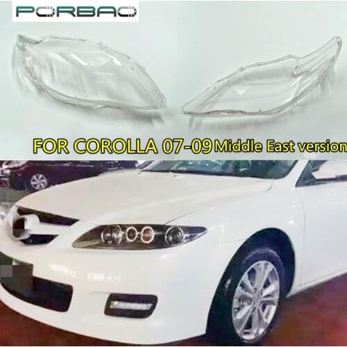 Headlight Lens Cover For COROLLA 2007-2009 Middle East version Headlamp Clear Auto-Shell-Cover Replacement DIY