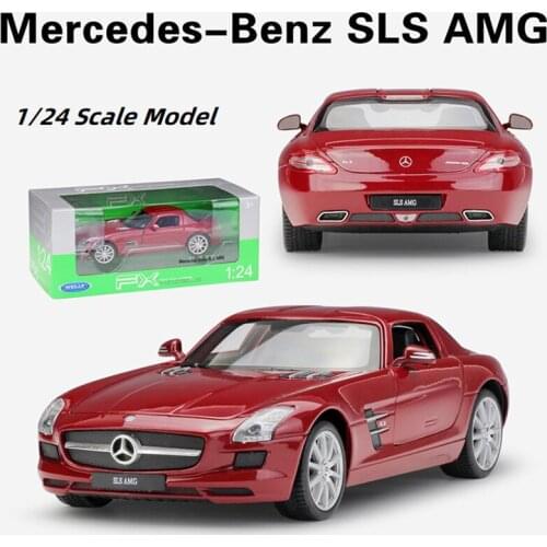 WELLY 1/24 Mercedes-Benz SLS AMG Sports Car Diecast Simulation Model Alloy Car