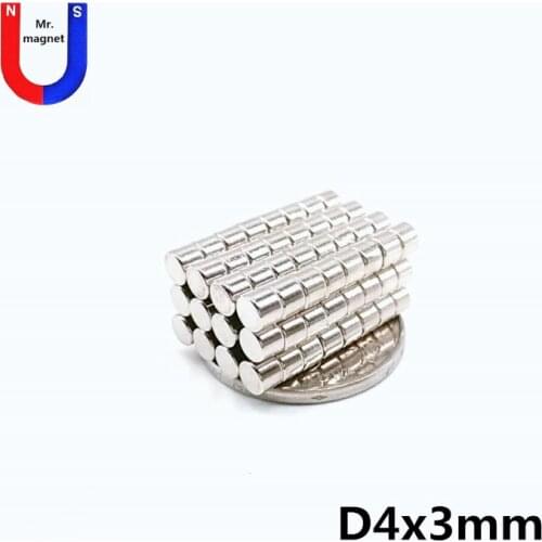 1000pcs 4x3 Neodymium Magnet Permanent N35 NdFeB Super Strong Powerful Small Round Magnetic Magnets Disc 4mm x 3mm 4*3 magnet
