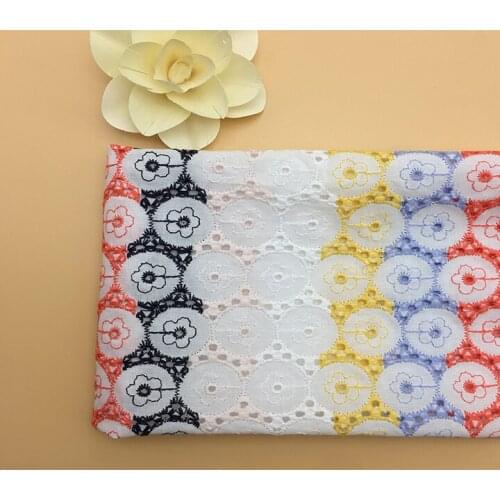 New pure cotton cloth, fully embroidered lace fabric, handmade, DIY clothing Accessories, width 130cm, 1 yards