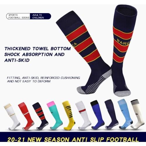 2021 New Long Tube Football Socks Wear-Resistant Basketball Socks Nylon Knee Sports Socks Sweat-Absorbent Running Cycling Socks