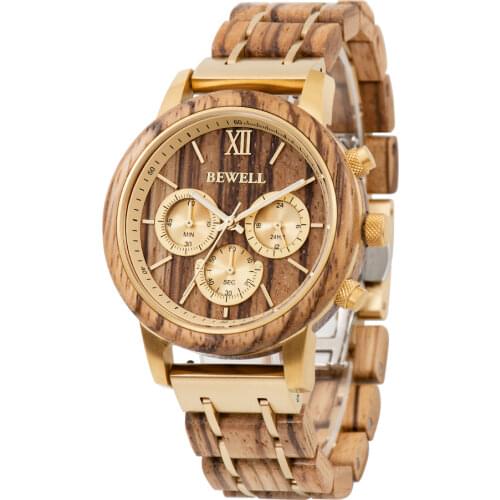 New arrival stainless steel and wood watches Japan movement