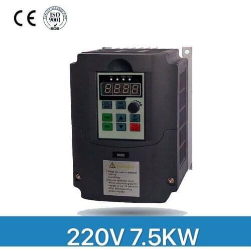 220V 7.5KW Single Phase input and 3 Phase Output Frequency Converter / Adjustable Speed Drive / Frequency Inverter / VFD