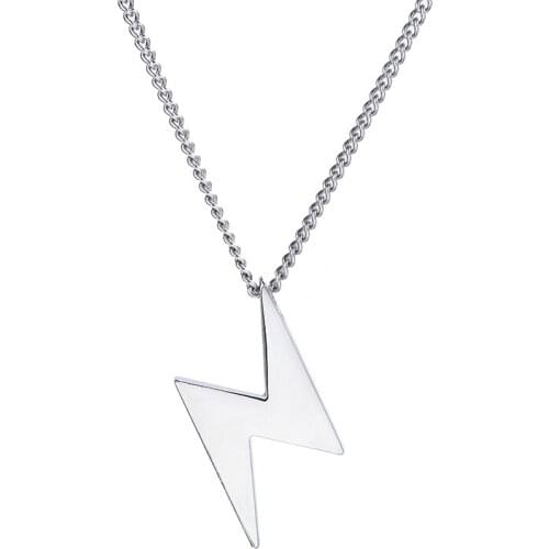 Lightning Necklace Ins Style Trendy Brand Fashion Personalized Pendant Hiphop Trendy Men and Women Hip Hop Ear Accessories