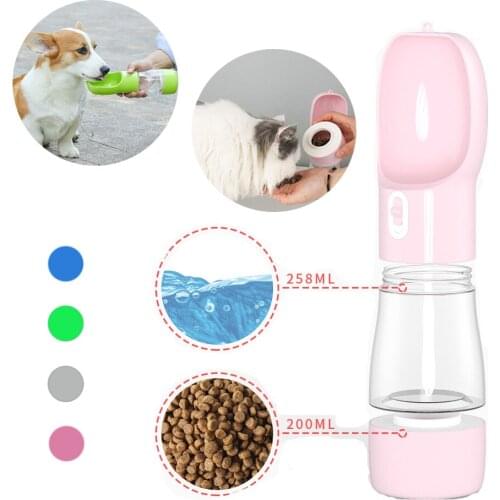 Portable Dog Water Bottle Feeder Bowl For Puppy Cat Outdoor Travel Drinking Pet Water Food Seperate Pet Products Pet Supply