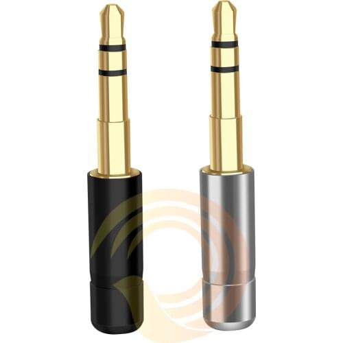 QUEYINFANG One-slot Series 3.5mm Stereo 3-Pole Extension Plug for Headphone Repair Plug Headphone Connector Gold-plated