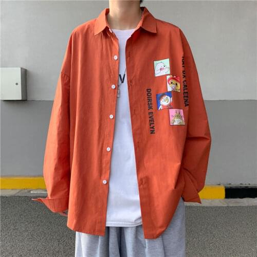 Mens Oversized Shirts Mens Fashion Cotton Anime Blouse 5xl Oversize Long Sleeves Dress Shirt for Men Man Clothing Casual