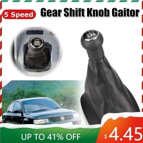 5 Speed Car Gear Shift Knob Black Lever Shifter Stick Gaiter Boot Cover For VW Passat B5 B5.5 B6 1996-2005