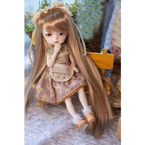 BJD SD 1/3 1/4 1/6 1/8 1/12 doll wig male and female dolls high temperature fiber long straight hair 25 color