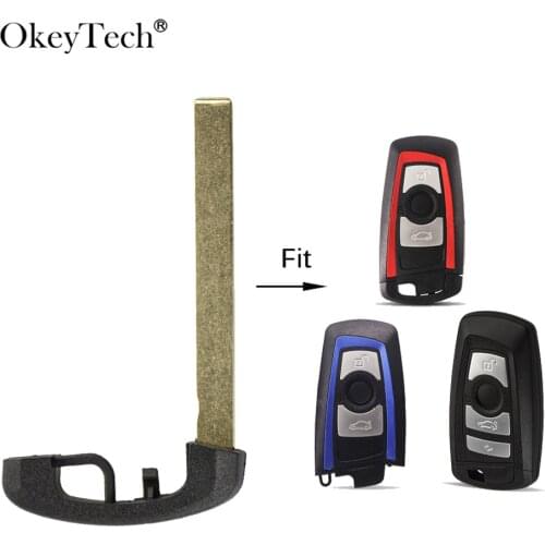 OkeyTech For BMW 1 3 5 6 7 Series X3 X4 F30 F10 E46 E90 E60 E39 Remote Smart Card Small Key Replacement Blade Emergency Key
