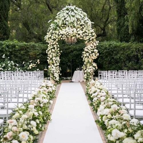 Wedding Beautiful Decor Wedding Aisle Carpet Party Exhibition Festival Event Celebration Wedding Rugs White Red Wedding Carpet