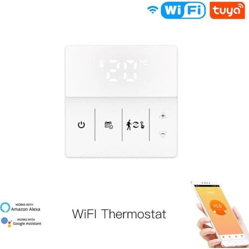 Smart WiFi Thermostat Temperature Controller for Electric Floor Heating 16A Touch Control Compatible with Google Home/ Alexa