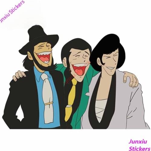 Cartoon Anime Lupin III Vinyl Car Stickers Personality Scratch-proof Window Trunk SUV Racing Fine Decor Decal Graphic PVC13x9cm