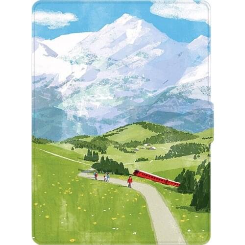 Colorful Design Painting Protect Protective Case Smart Cover Kindle Paperwhite 4 Paperwhite4 PU Leather Tablet Case Accessories