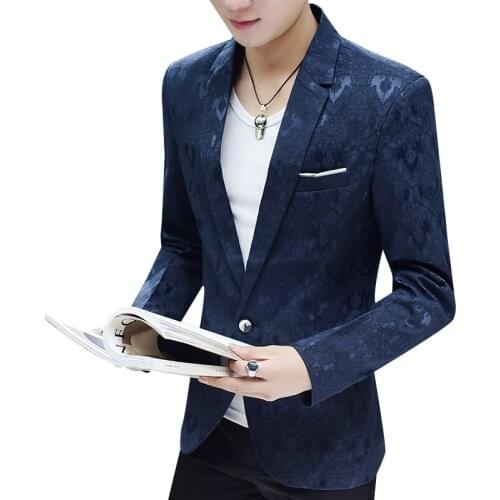 Classic Black Jacquard Suit Mens Jackets High Quality Slim Design Men Blazer Jacket Asia Size S M L XL XXL XXXL Men Casual Coat