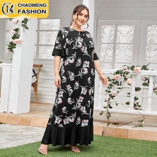 New Arrival Vestido De Mujer Printing Stitching Chiffon Elegant Women Dress Bohemian Clothing America Europe Casual Femme Robe