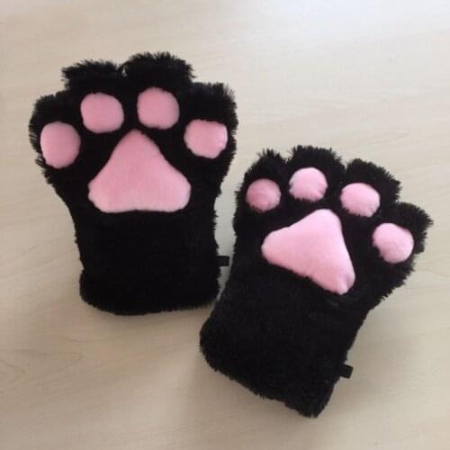1 Pair Cat Kitten Claws Paw Plush Gloves Lolita Accessory Sweet Cosplay 1 Set Pink Black Brown Gray Kitten Claw Sweet Cosplay