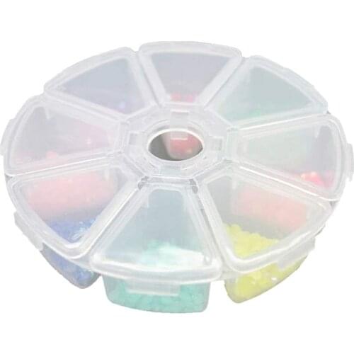 1pc Plastic Storage Box Bead Screw Organizer Container 6 Compartments Transparent Detachable Plastic Storage Box