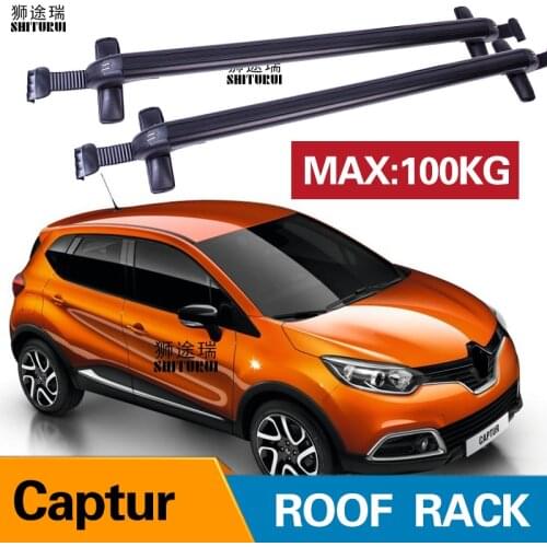 2Pcs Roof bars For RENAULT Captur SUV 2013+2017 2018 2019 Aluminum Alloy Side Bars Cross Rails Roof Rack Luggage