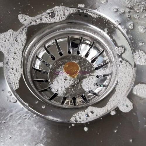 200pcs Stainless Steel Sink Strainer Stopper Sewer Outfall Strainer Shower Drain Hole Filtre Bathroom Hair Catcher Kitchen