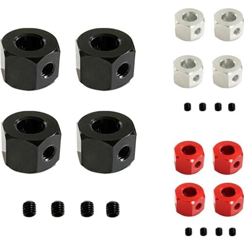 4PCS 5mm to 12mm Metal Combiner Wheel Hub Hex Adapter for WPL D12 B14 B24 MN D12 B14 B24 RC Car Spare Parts