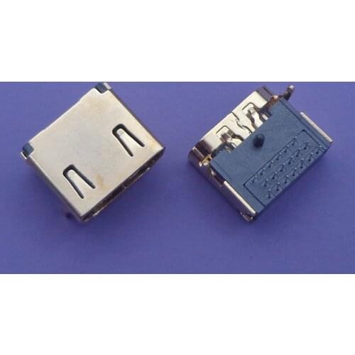 5pcs 19 Pin Plug female interface HDMI-compatible Connector 3 Rows 19pin (7pin 6pin 6pin) 90 degree socket repair replacement