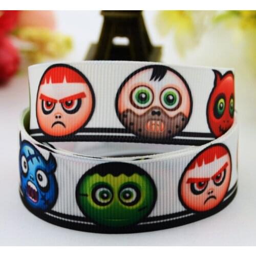 7/8'' 22mm,1" 25mm,1-1/2" 38mm,3" 75mm Halloween Cartoon Character printed Grosgrain Ribbon party decoration X-00476 10 Yards