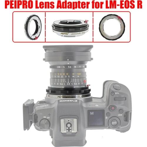 PEIPRO LM-EOS R Mount Marco Ring Lens Adapter for Leica M mount Lens to Canon EOS R RP Cameras Lens Converter For LM EOS Adapter